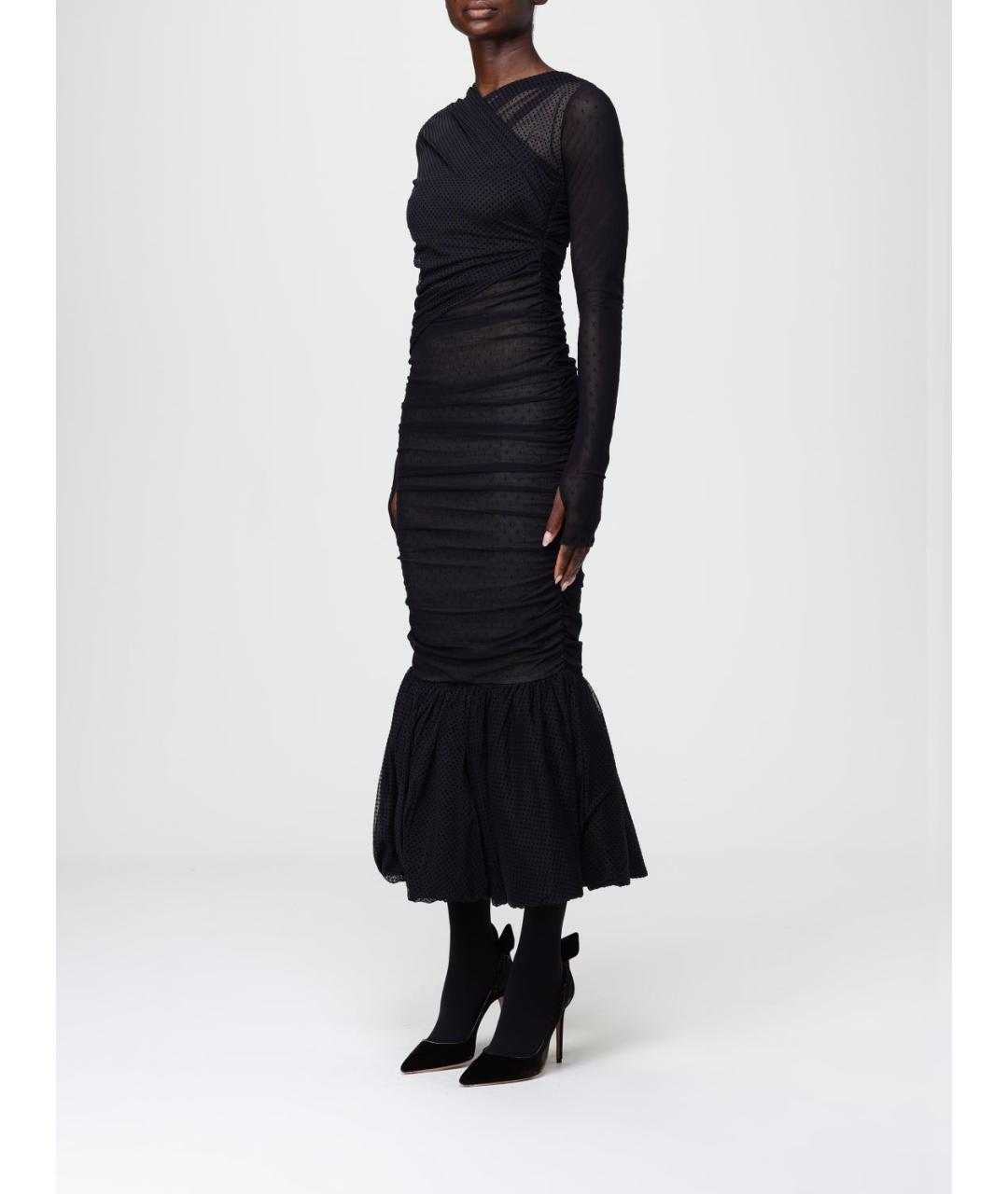 ANTONIO MARRAS Черное полиамидовое вечернее платье, фото 3