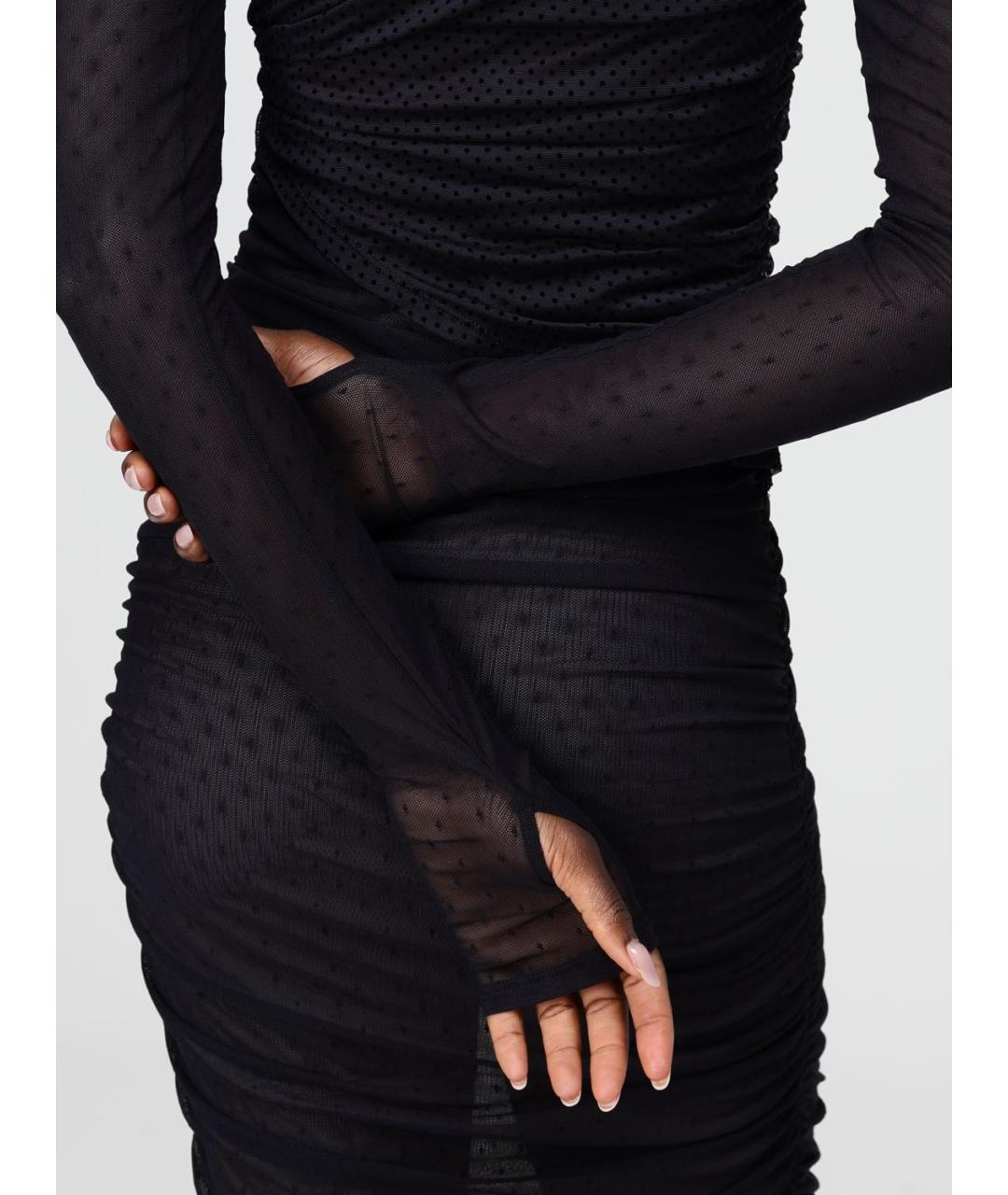 ANTONIO MARRAS Черное полиамидовое вечернее платье, фото 4