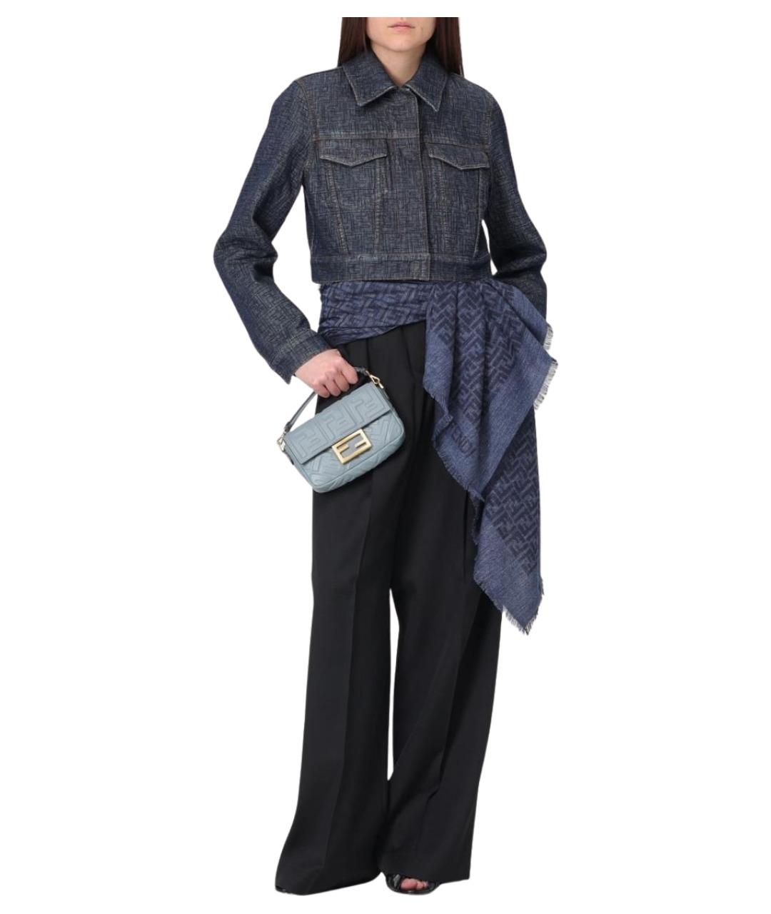 FENDI Синяя хлопковая куртка, фото 3