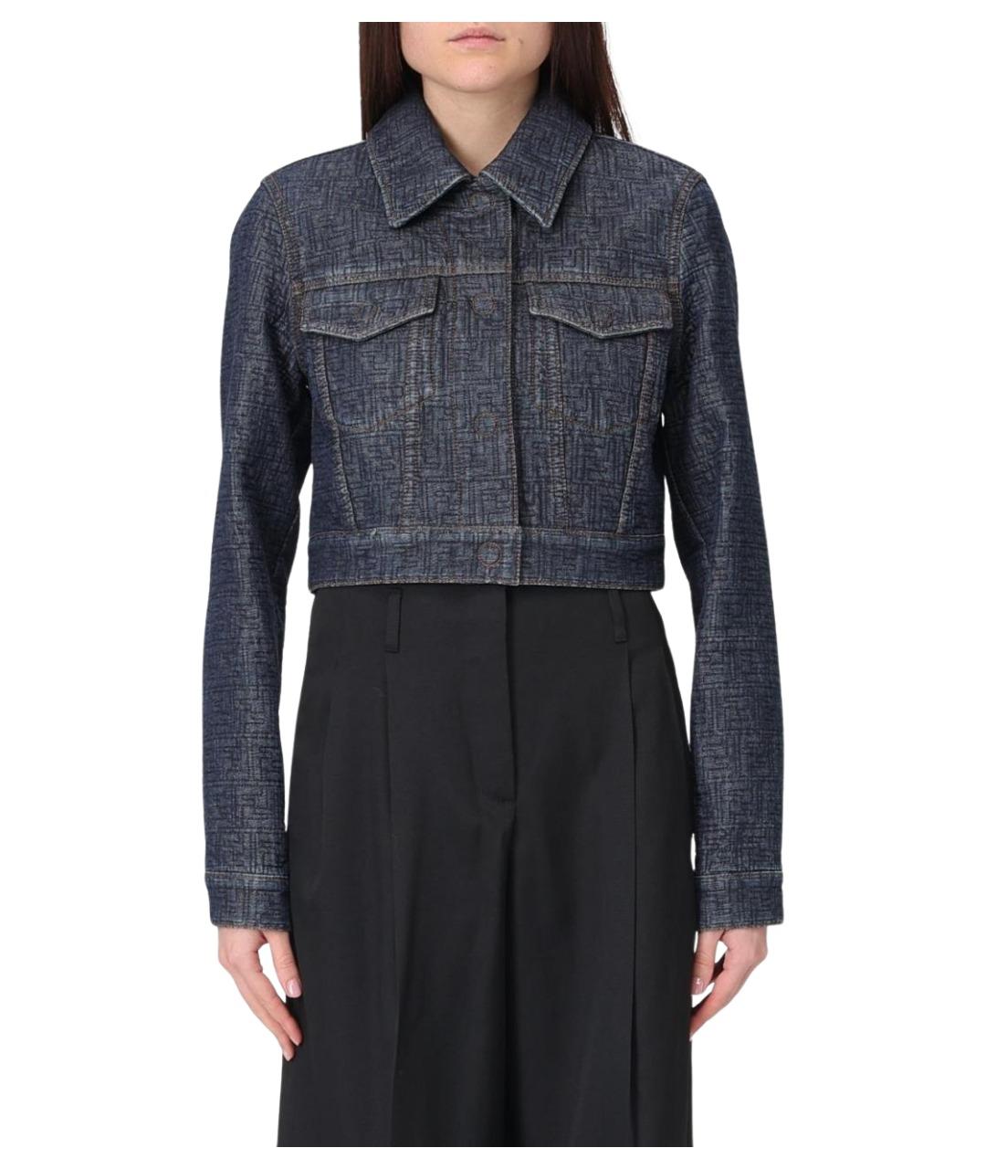 FENDI Синяя хлопковая куртка, фото 2