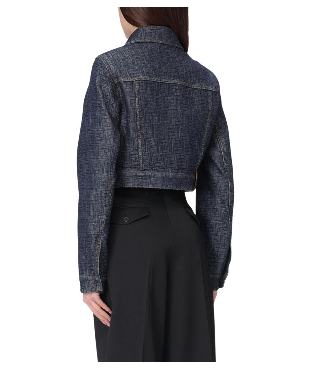 FENDI Синяя хлопковая куртка, фото 4