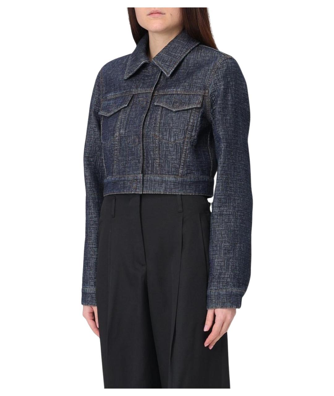 FENDI Синяя хлопковая куртка, фото 5