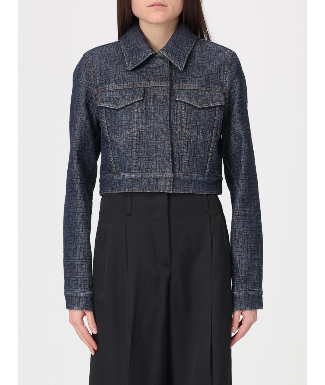 FENDI Синяя хлопковая куртка, фото 2