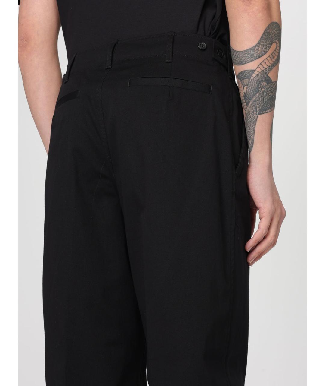 FENDI Черные хлопковые повседневные брюки, фото 5