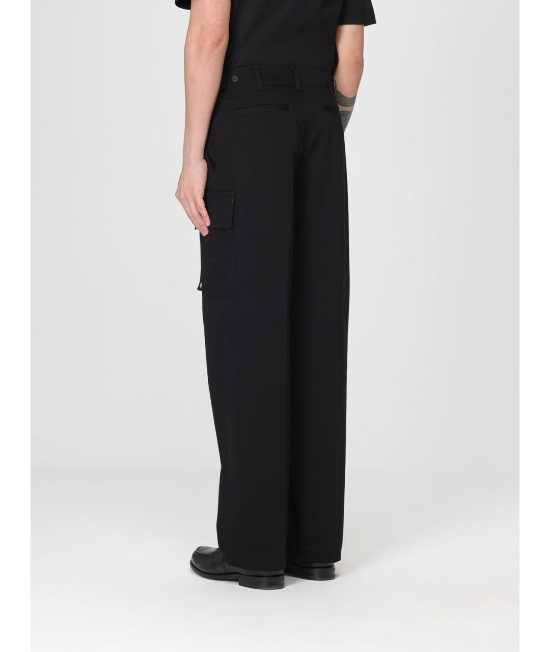 FENDI Черные хлопковые повседневные брюки, фото 3