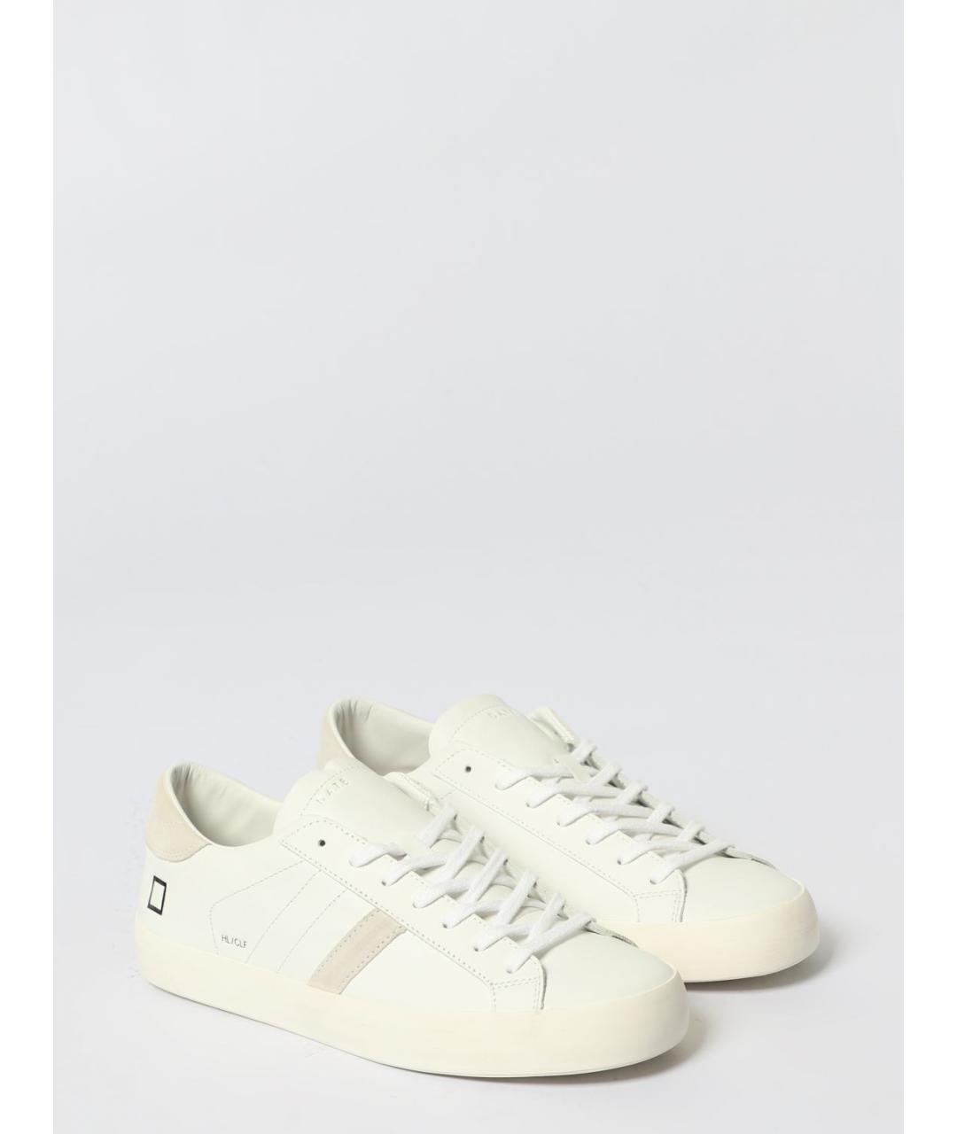 D.A.T.E. Белые кожаные низкие кроссовки / кеды, фото 2