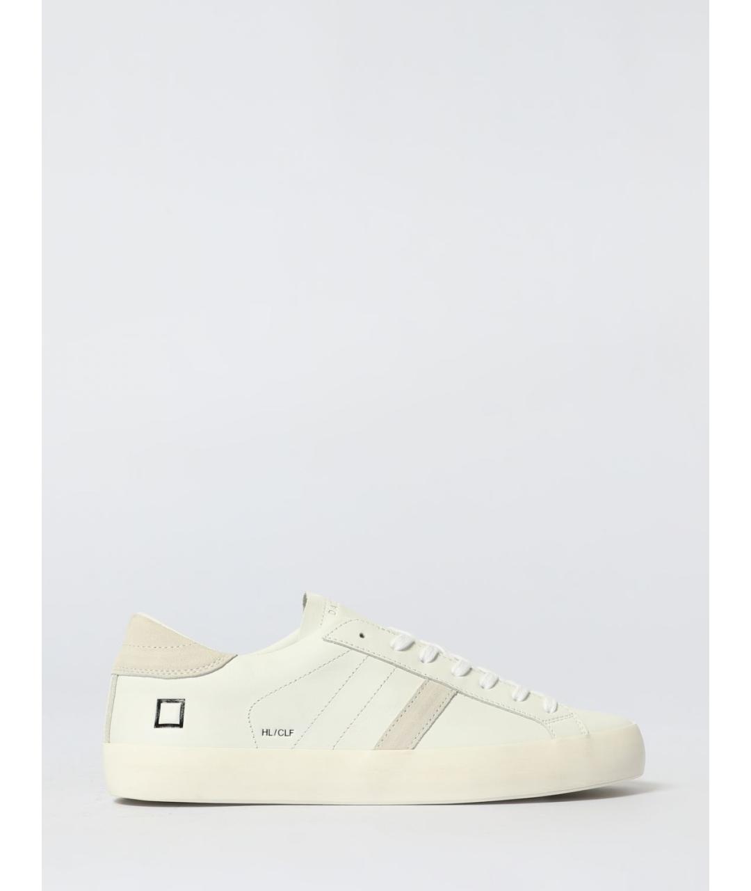 D.A.T.E. Белые кожаные низкие кроссовки / кеды, фото 4