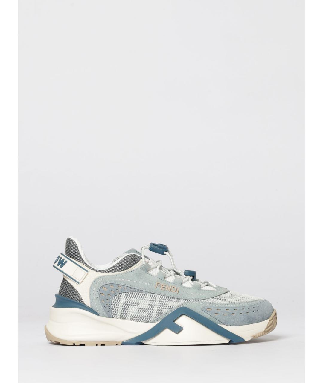 FENDI Голубые кроссовки, фото 5