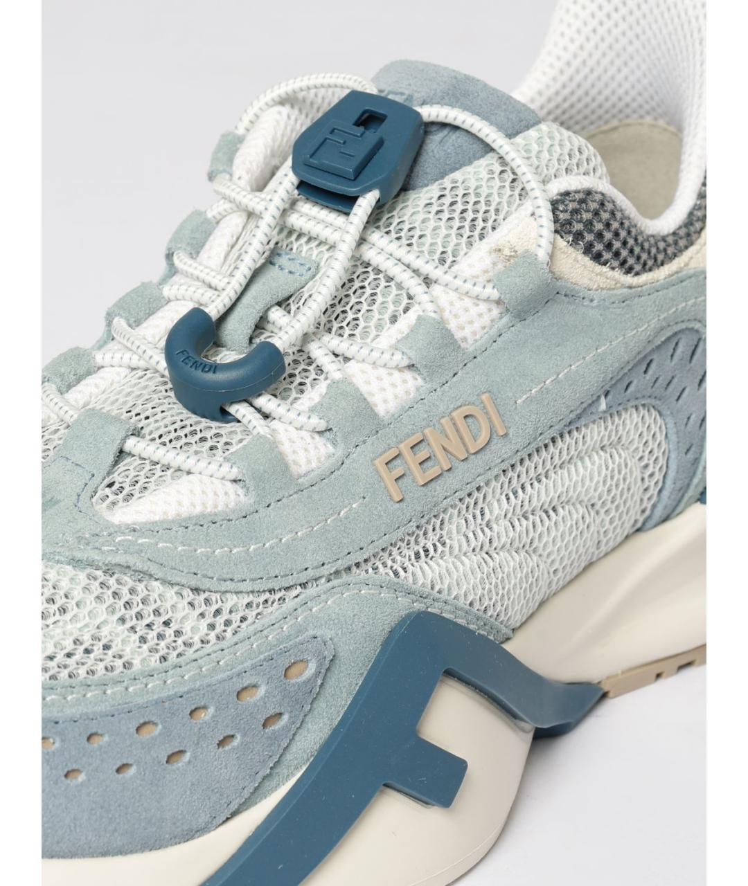 FENDI Голубые кроссовки, фото 4