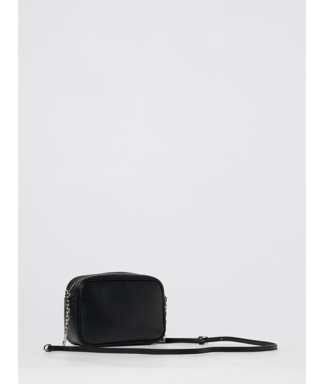 PATRIZIA PEPE Черная кожаная сумка через плечо, фото 2