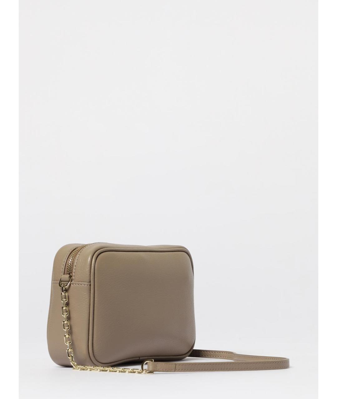 PATRIZIA PEPE Серая кожаная сумка через плечо, фото 2