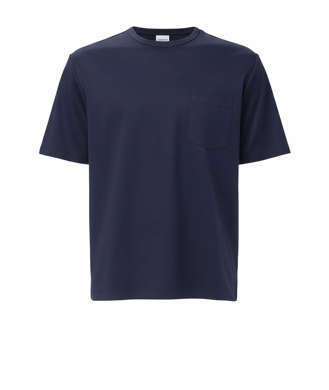 AGNONA Синяя хлопковая футболка, фото 1