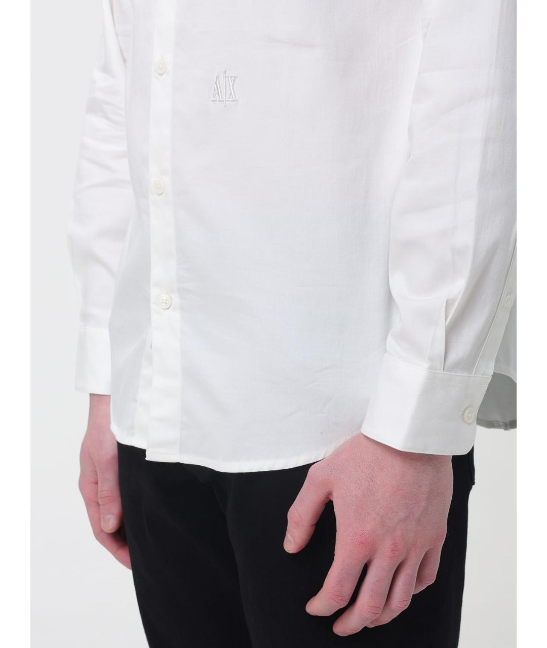 ARMANI EXCHANGE Белая хлопковая классическая рубашка, фото 3