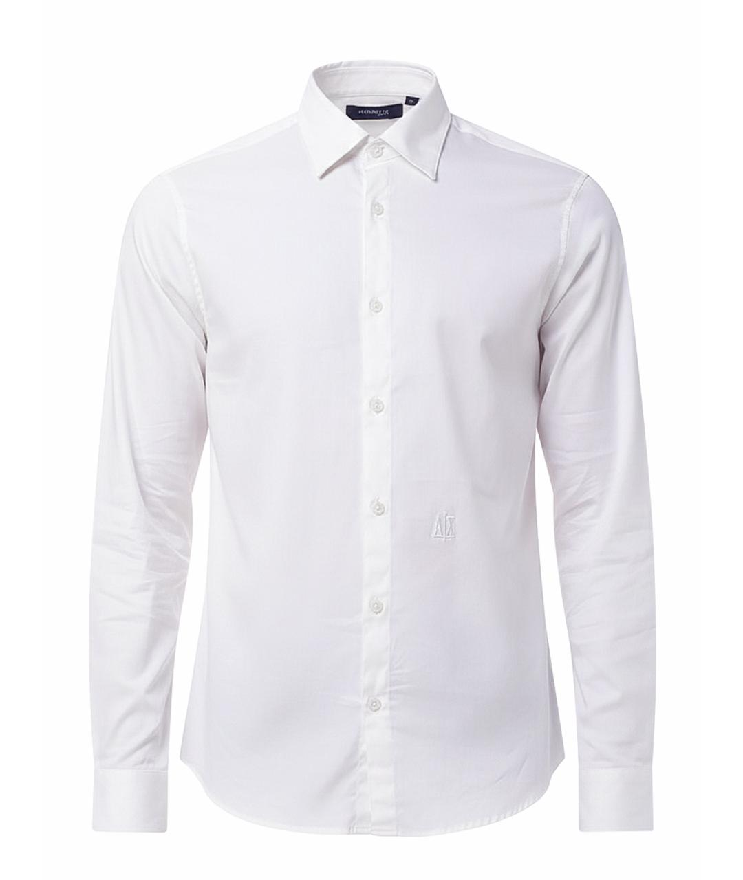 ARMANI EXCHANGE Белая хлопковая классическая рубашка, фото 1
