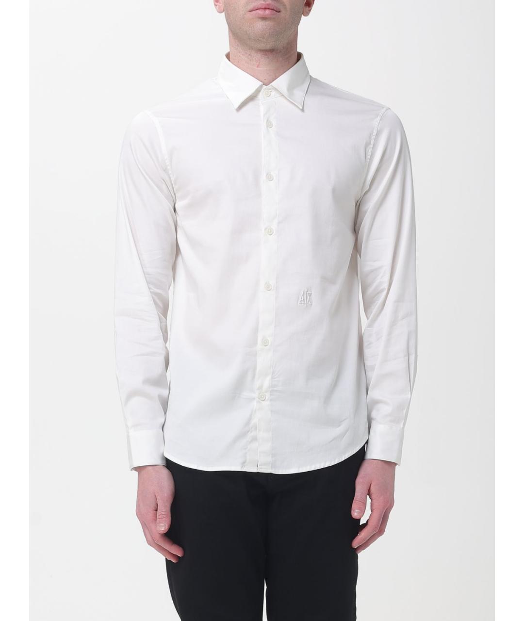 ARMANI EXCHANGE Белая хлопковая классическая рубашка, фото 4