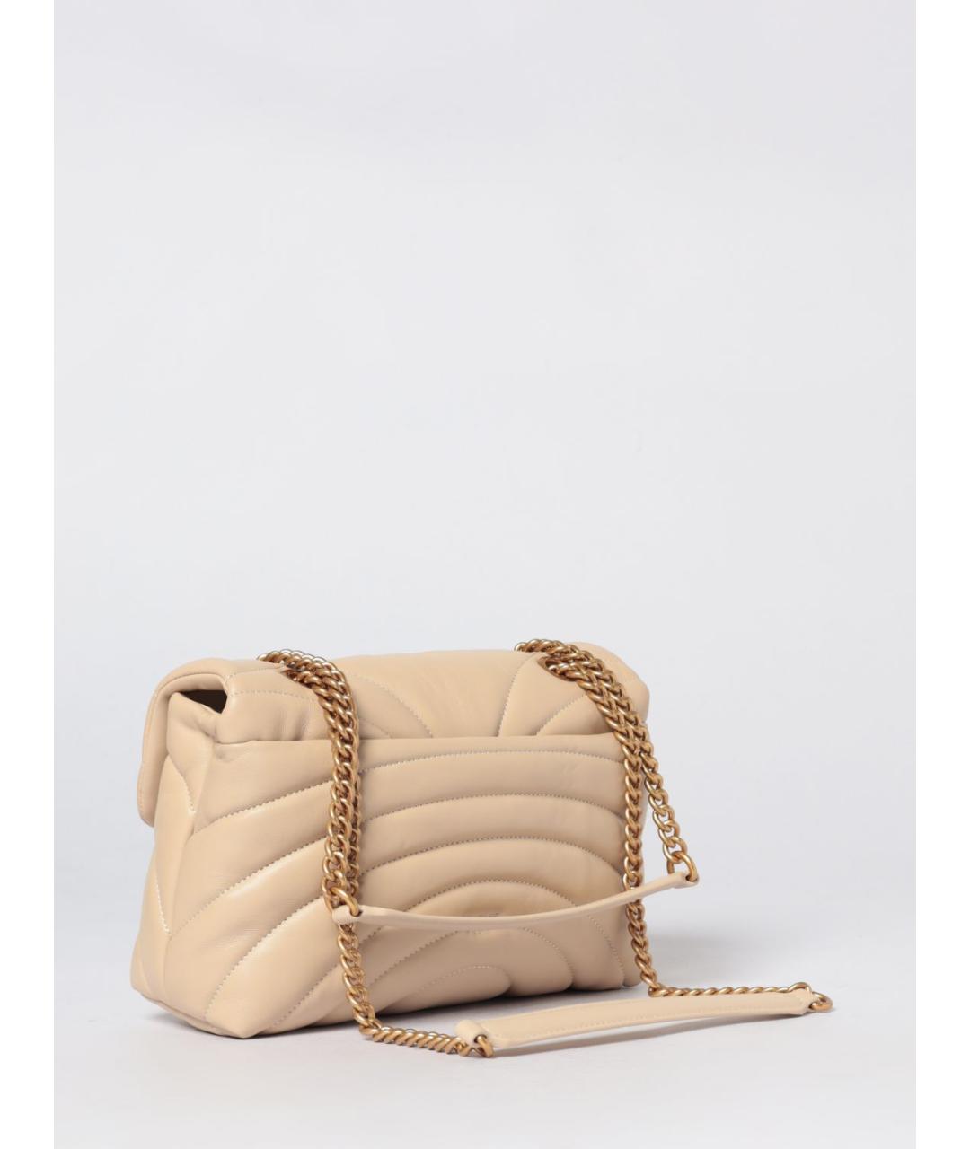 PINKO Бежевая кожаная сумка через плечо, фото 2