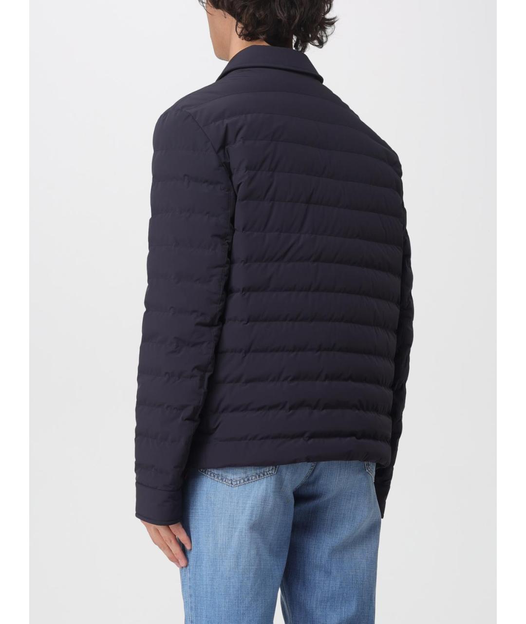 BRUNELLO CUCINELLI Темно-синяя полиамидовая куртка, фото 3