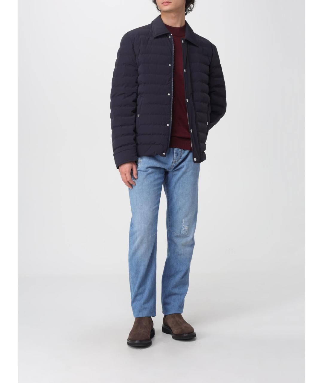 BRUNELLO CUCINELLI Темно-синяя полиамидовая куртка, фото 2