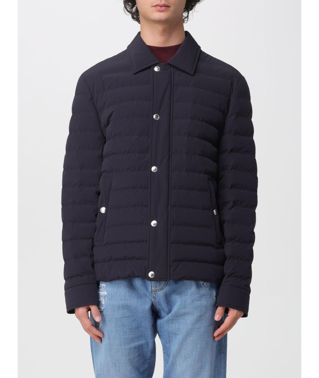 BRUNELLO CUCINELLI Темно-синяя полиамидовая куртка, фото 6