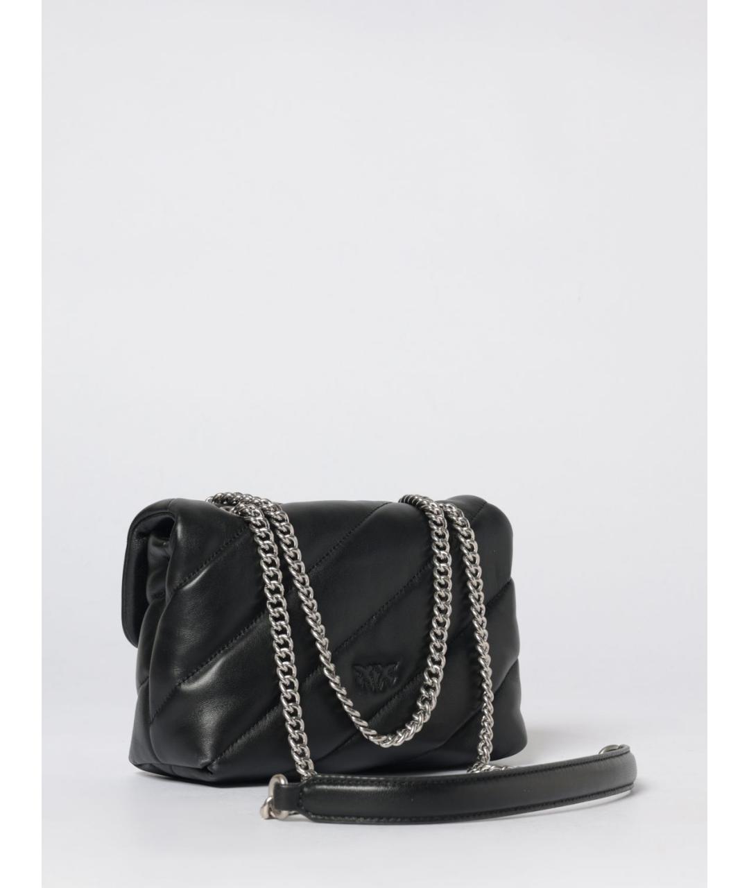 PINKO Черная кожаная сумка через плечо, фото 2