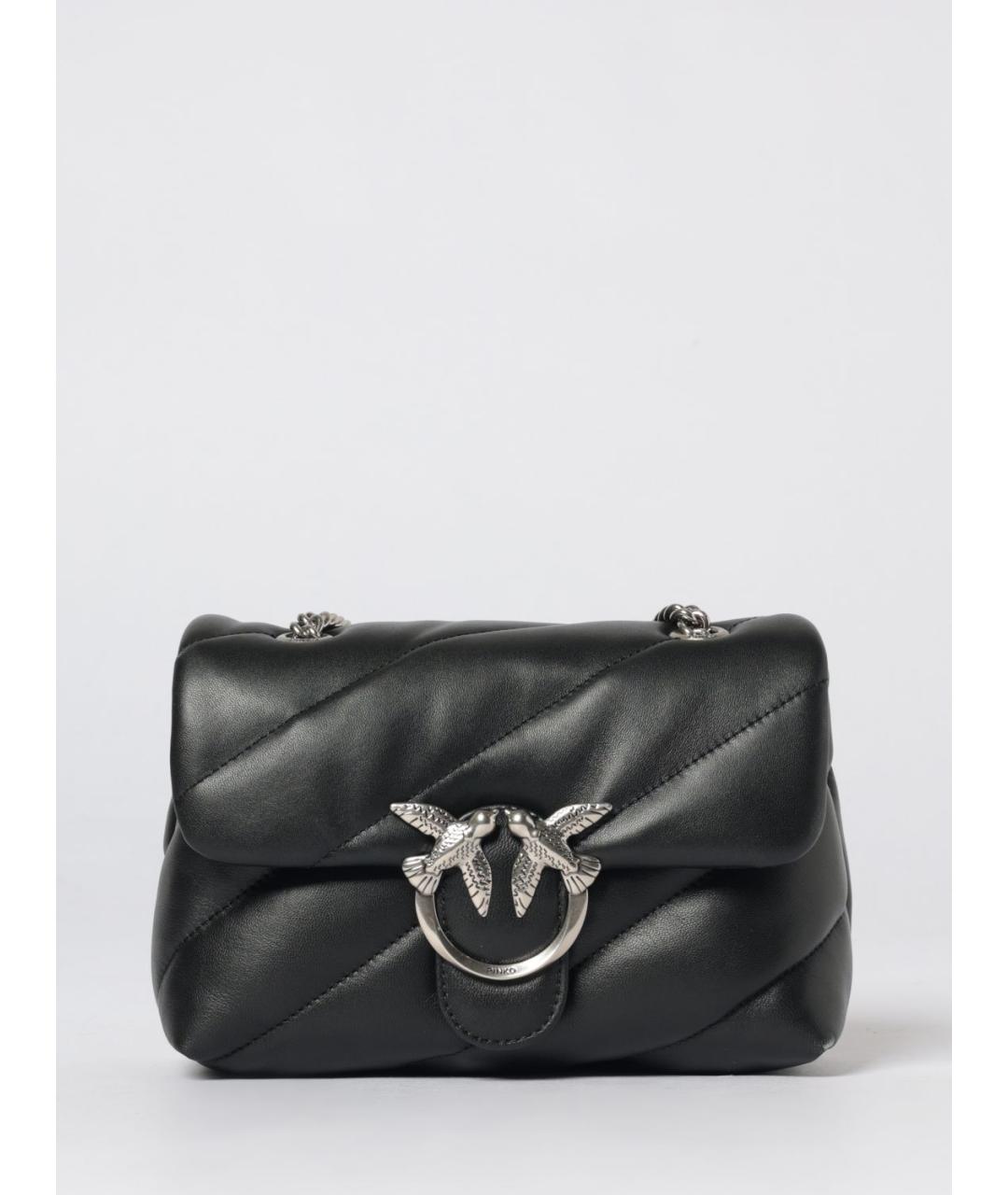 PINKO Черная кожаная сумка через плечо, фото 4