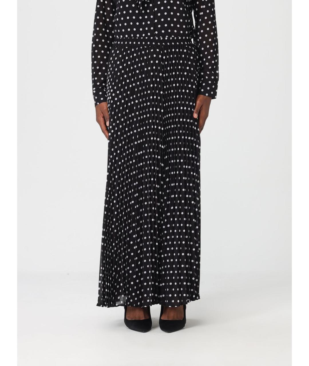 MICHAEL KORS Черная полиэстеровая юбка макси, фото 5