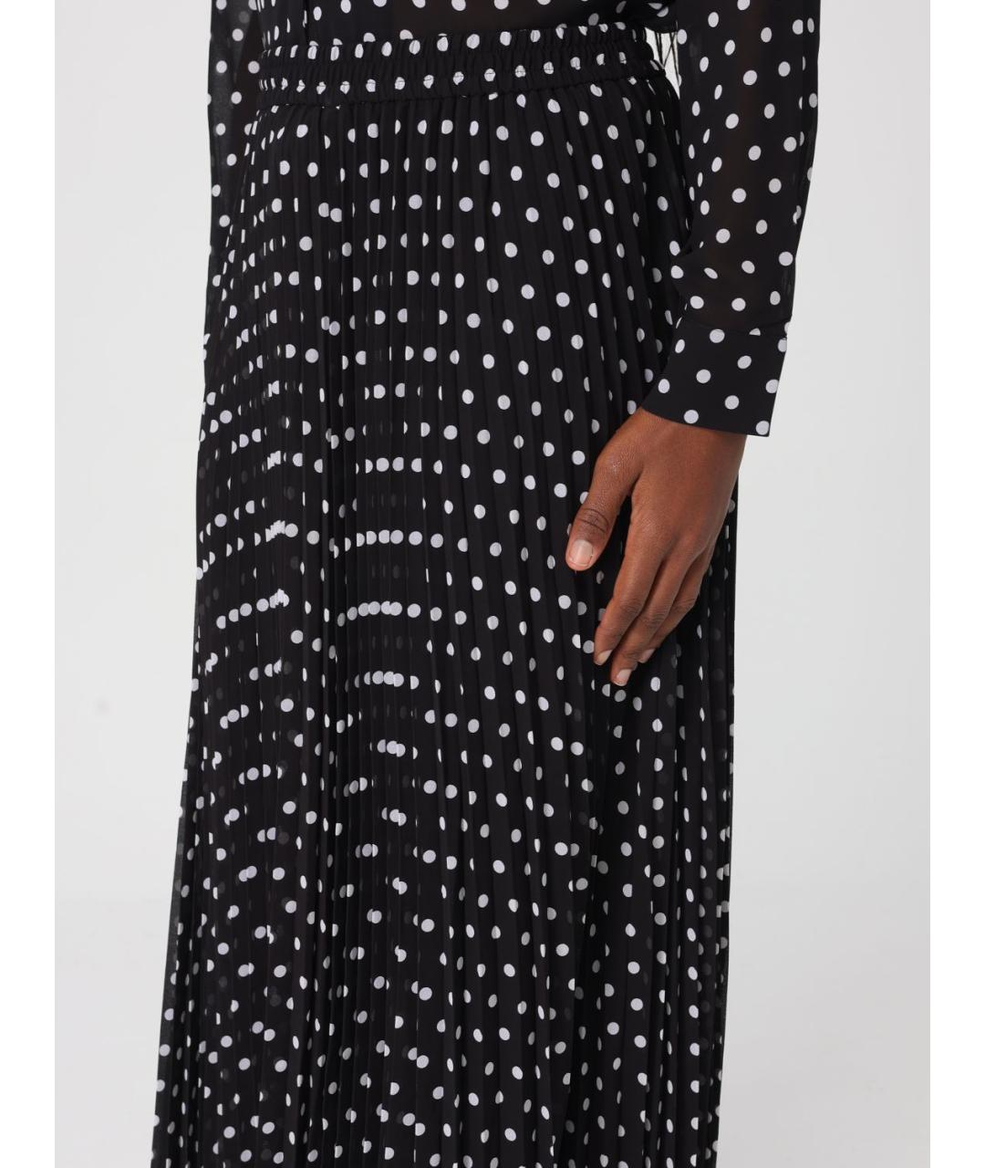 MICHAEL KORS Черная полиэстеровая юбка макси, фото 4