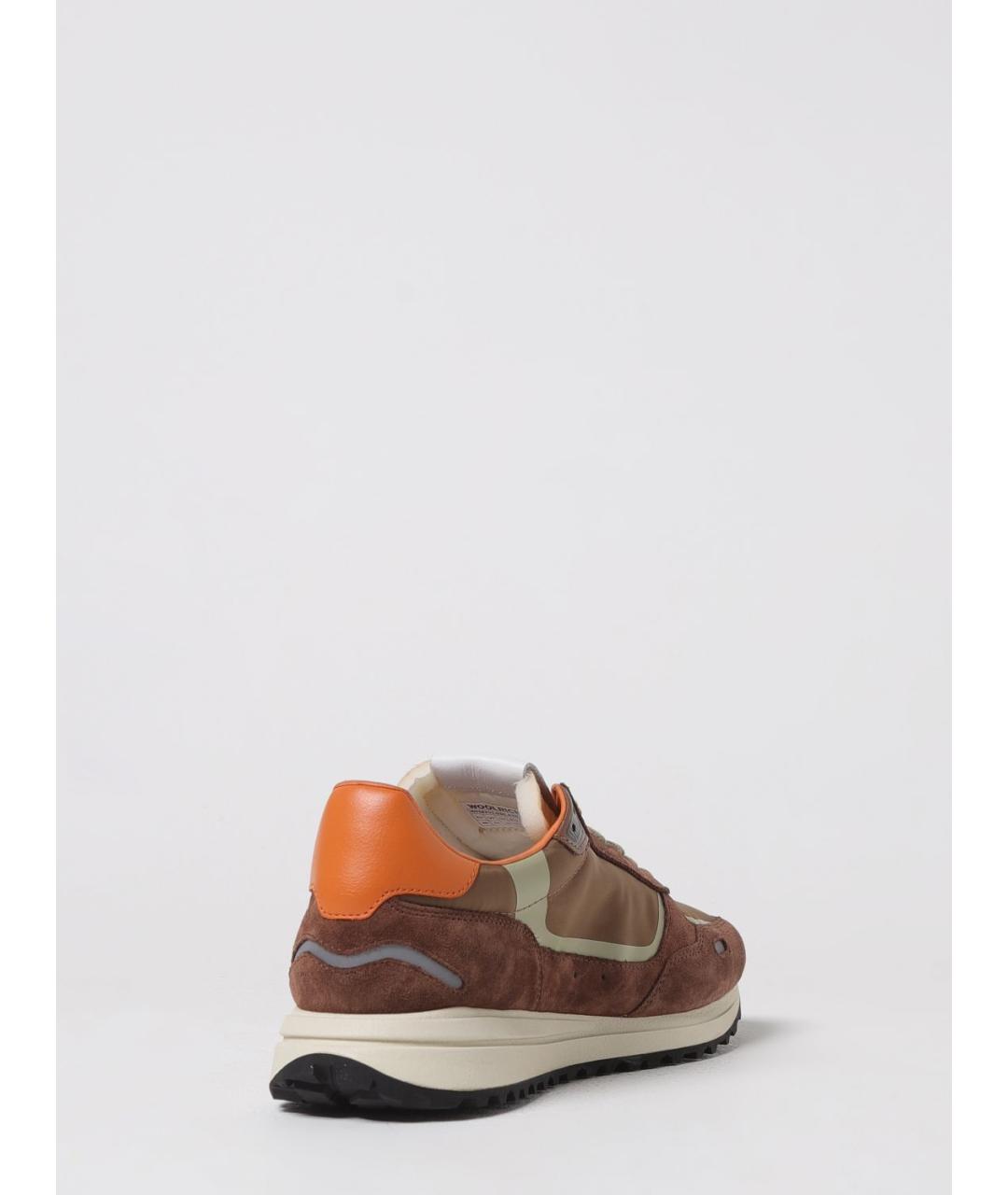 WOOLRICH Коричневые замшевые низкие кроссовки / кеды, фото 3