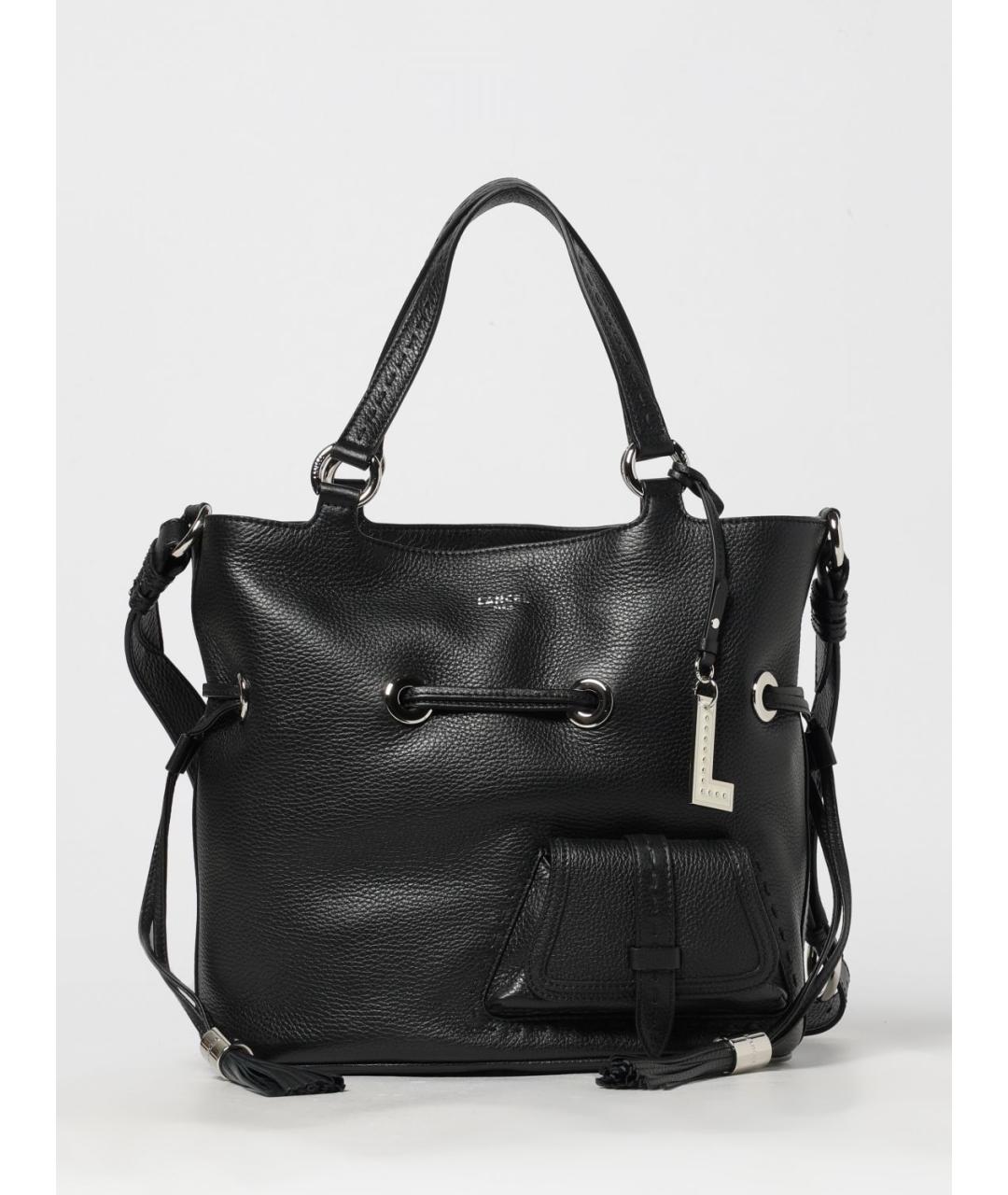 LANCEL Черная кожаная сумка тоут, фото 4