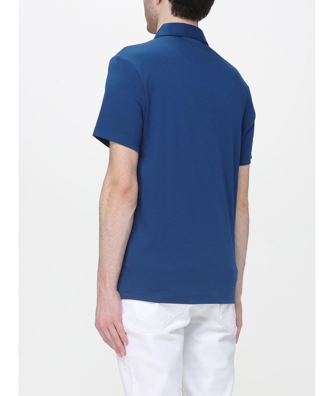 MICHAEL KORS Синее хлопковое поло с коротким рукавом, фото 2