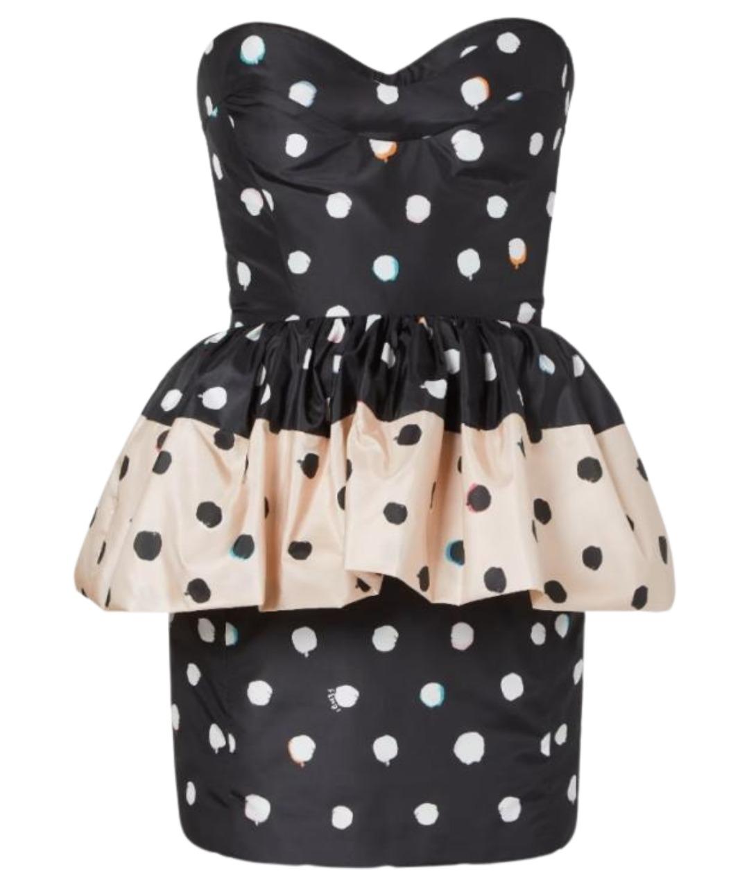 FENDI Черное шелковое коктейльное платье, фото 1