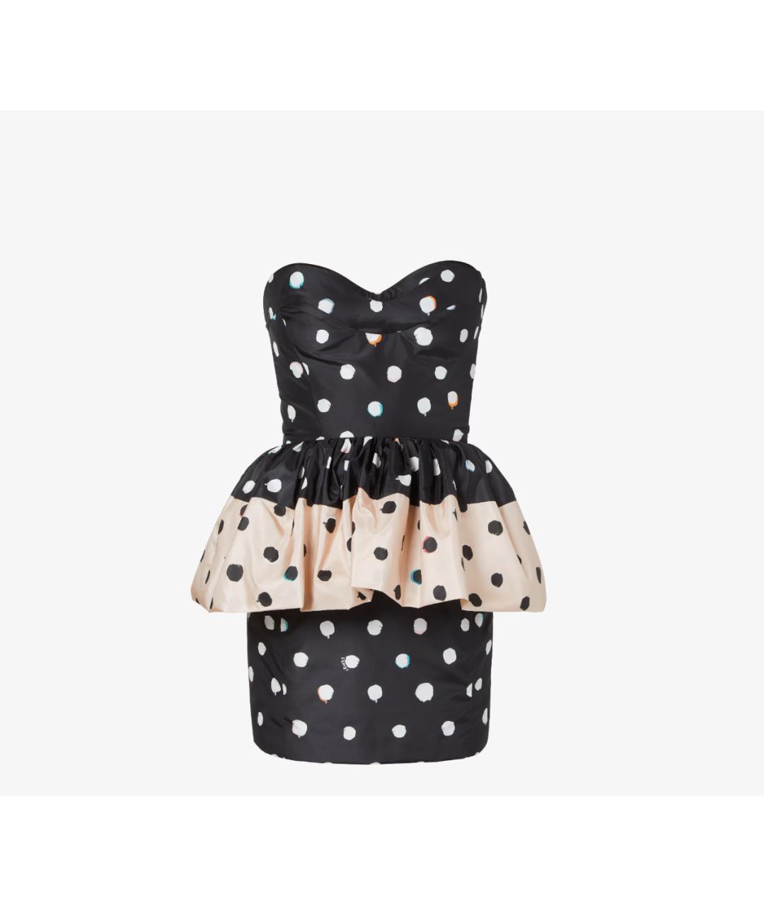 FENDI Черное шелковое коктейльное платье, фото 6