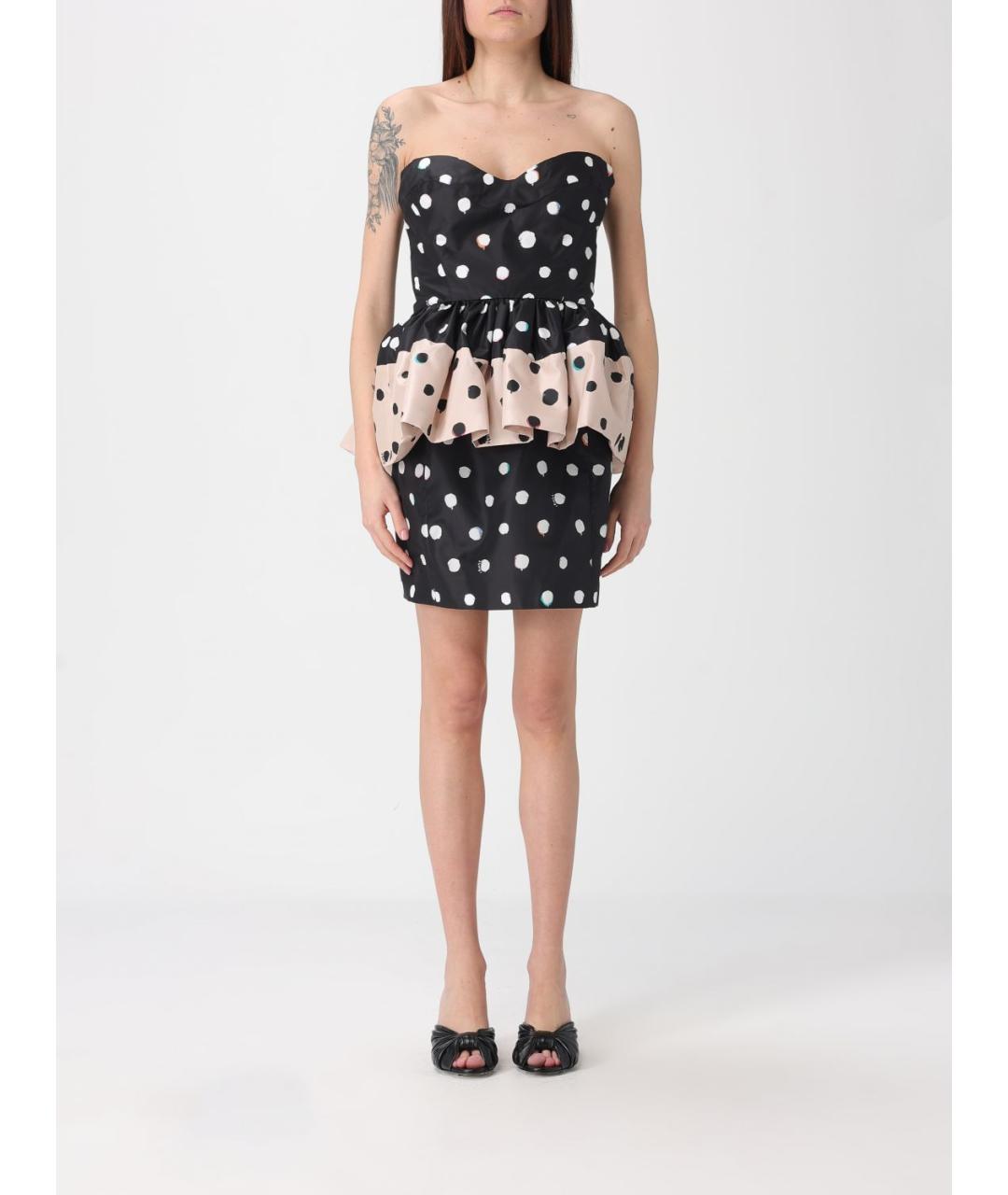 FENDI Черное шелковое коктейльное платье, фото 2