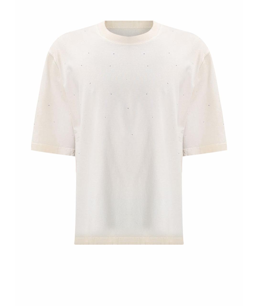 GOLDEN GOOSE DELUXE BRAND Бежевая хлопковая футболка, фото 1