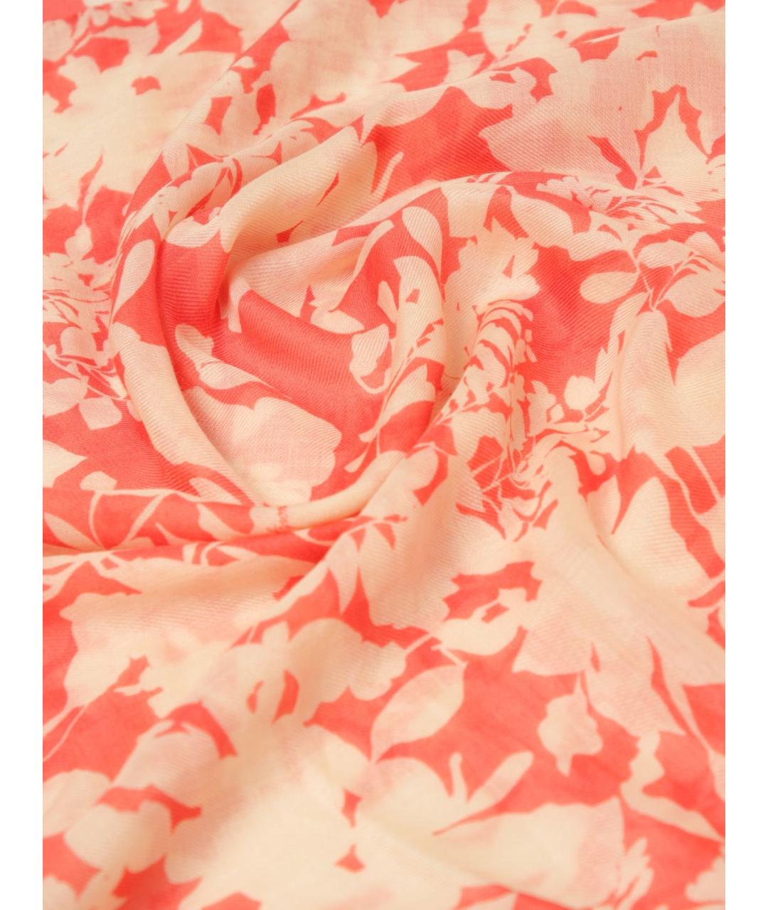 AGNONA Коралловый шерстяной шарф, фото 3