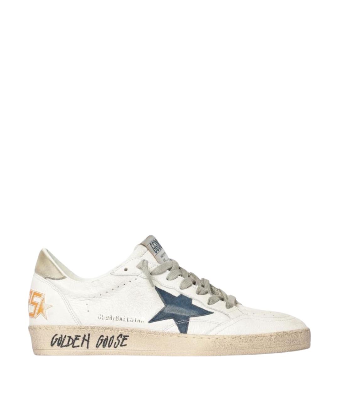 GOLDEN GOOSE DELUXE BRAND Белые кожаные низкие кроссовки / кеды, фото 1