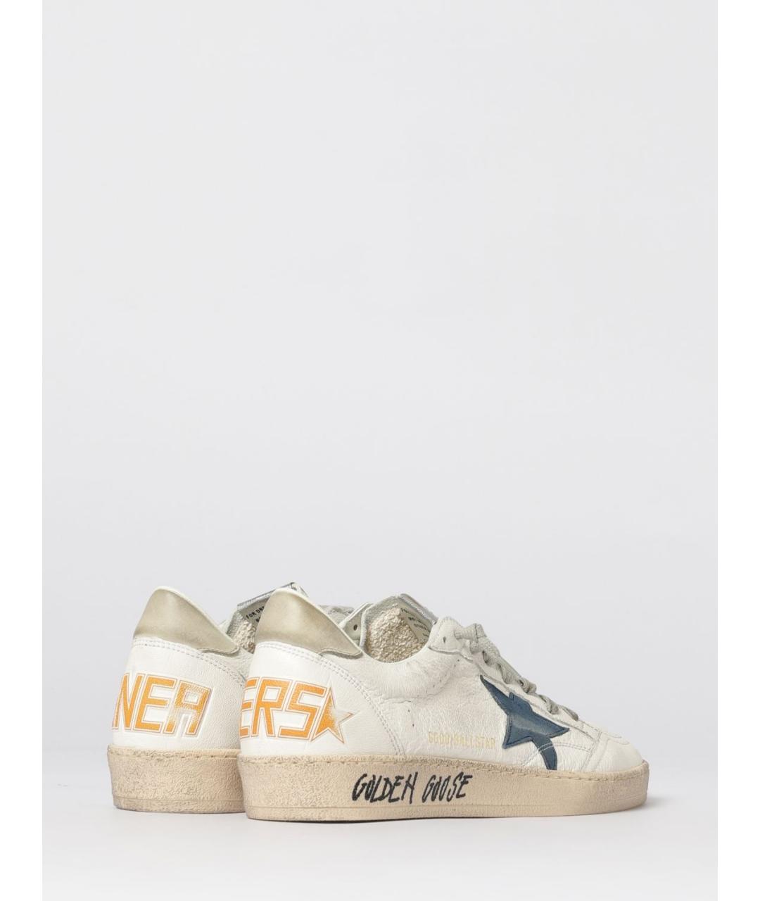 GOLDEN GOOSE DELUXE BRAND Белые кожаные низкие кроссовки / кеды, фото 3