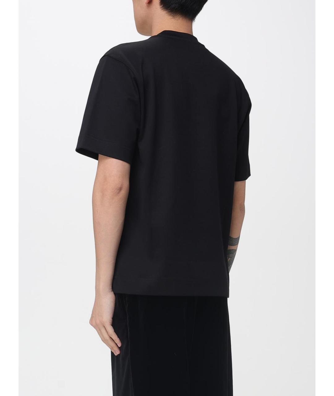 FENDI Черная хлопковая футболка, фото 4