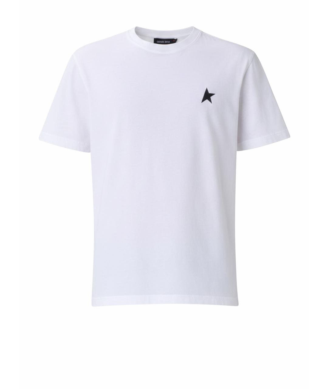 GOLDEN GOOSE DELUXE BRAND Белая хлопковая футболка, фото 1