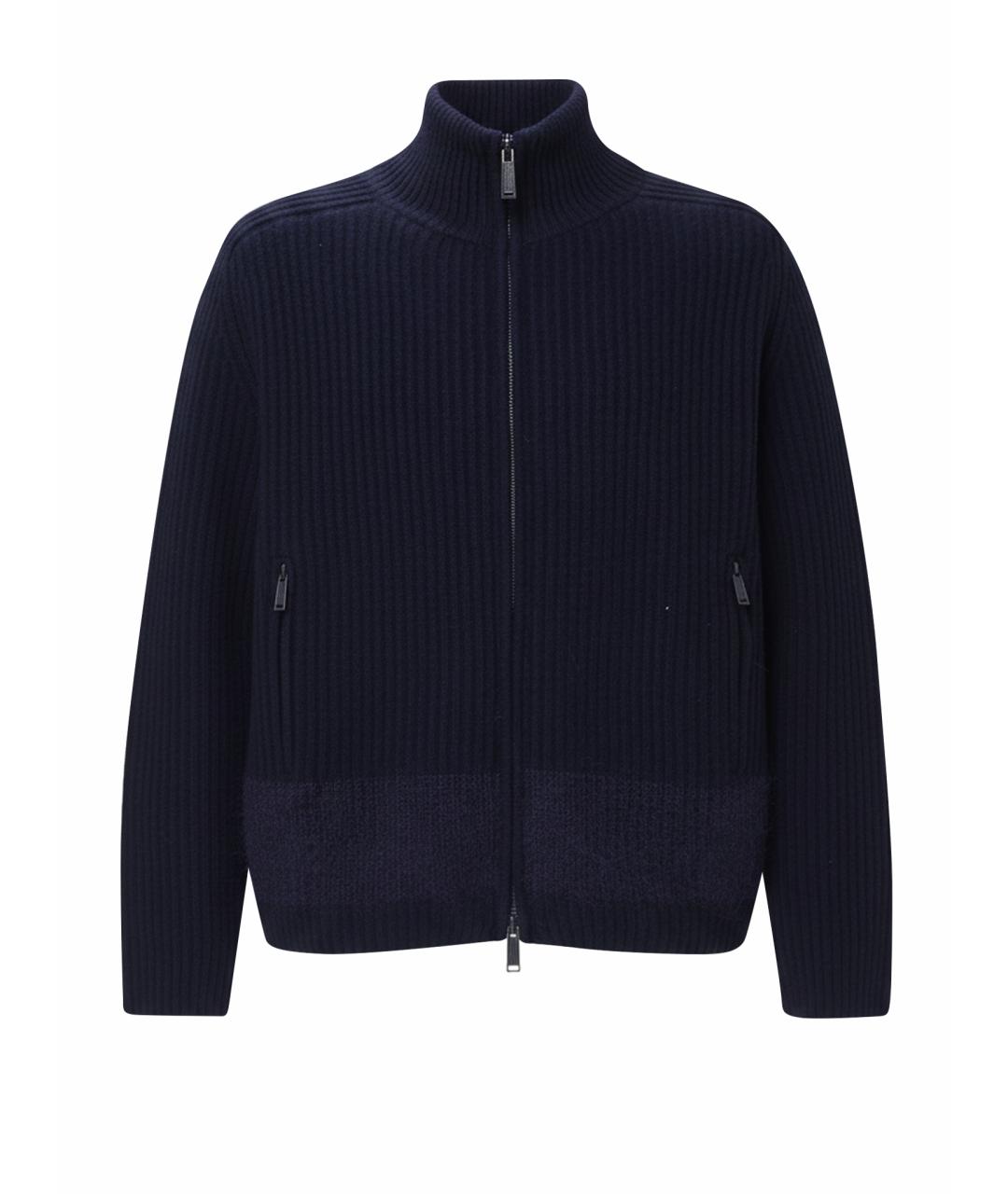 DSQUARED2 Темно-синий шерстяной кардиган, фото 1