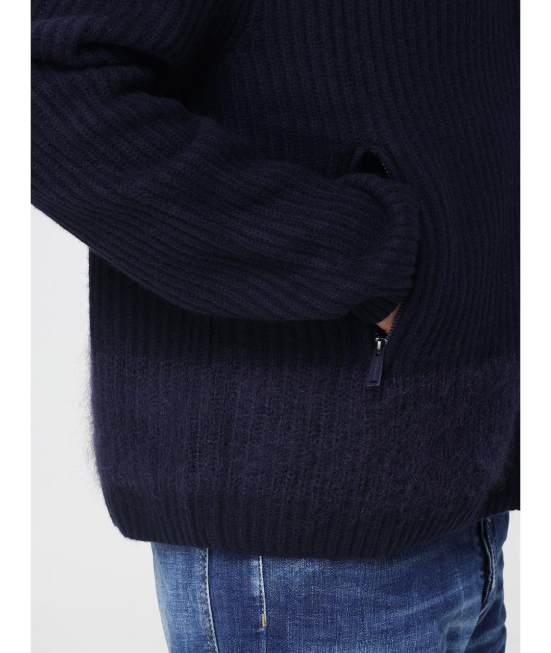DSQUARED2 Темно-синий шерстяной кардиган, фото 5