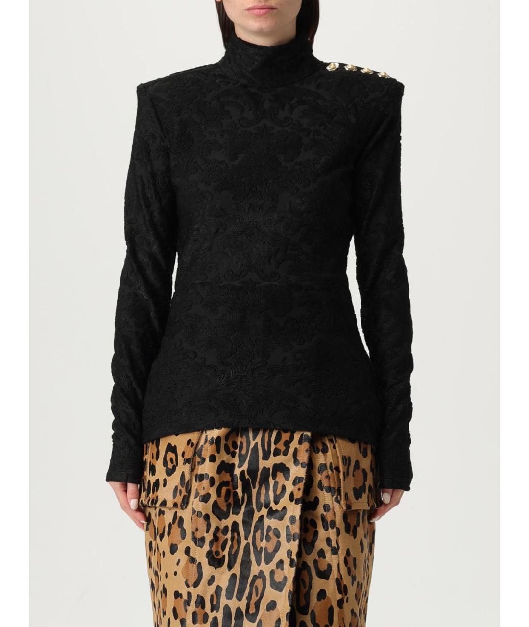 BALMAIN Черная вискозная блузы, фото 6