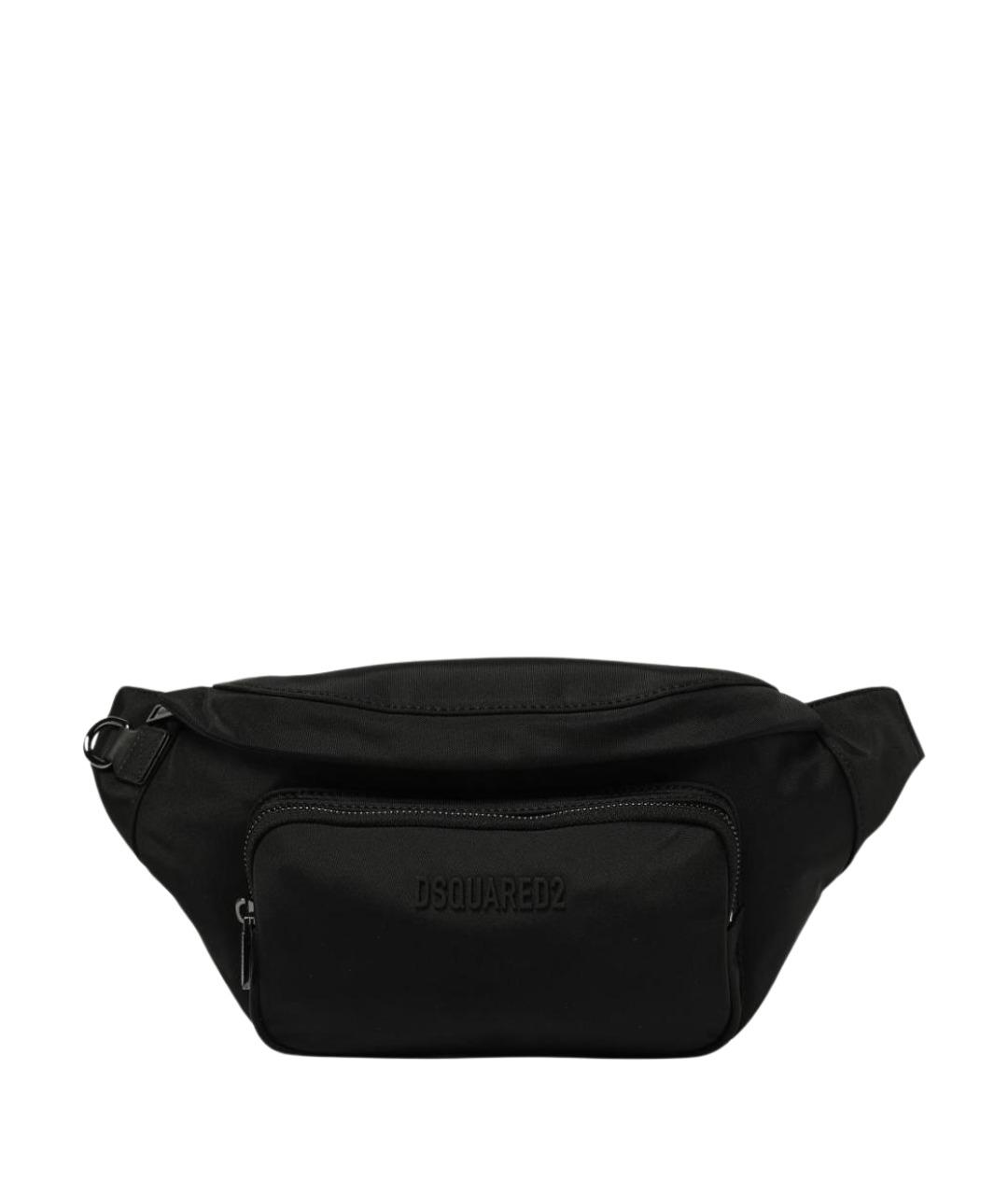 DSQUARED2 Черная синтетическая поясная сумка, фото 1