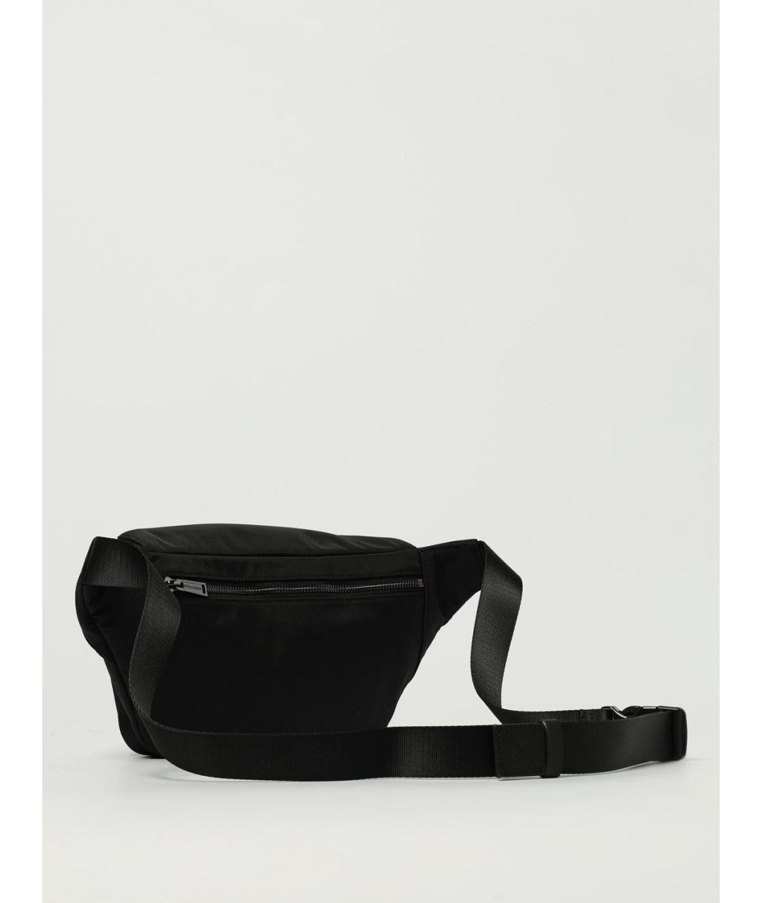 DSQUARED2 Черная синтетическая поясная сумка, фото 2