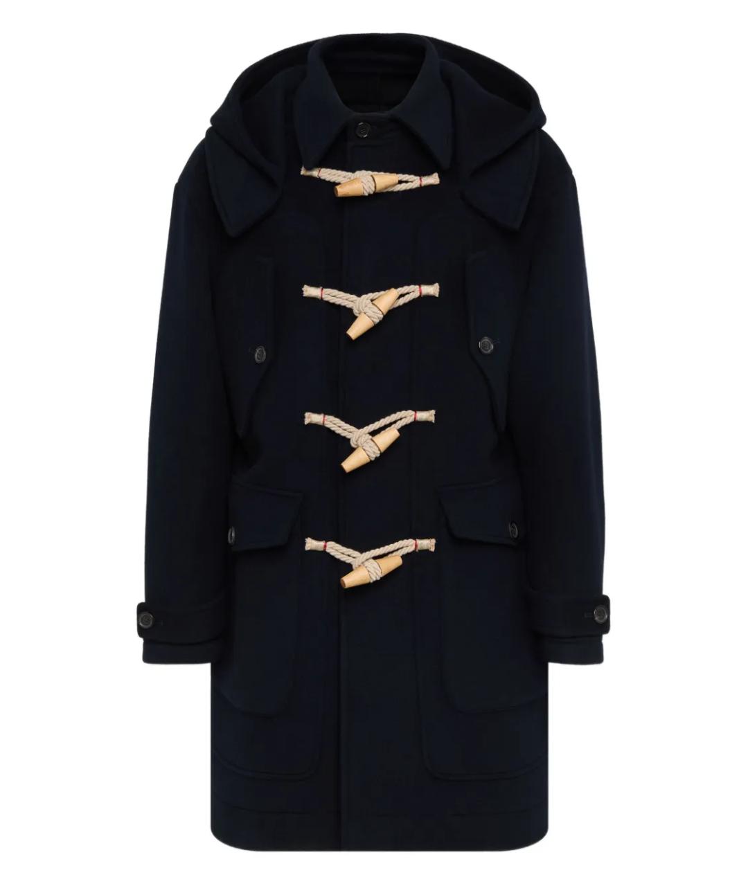 DSQUARED2 Синее шерстяное пальто, фото 1