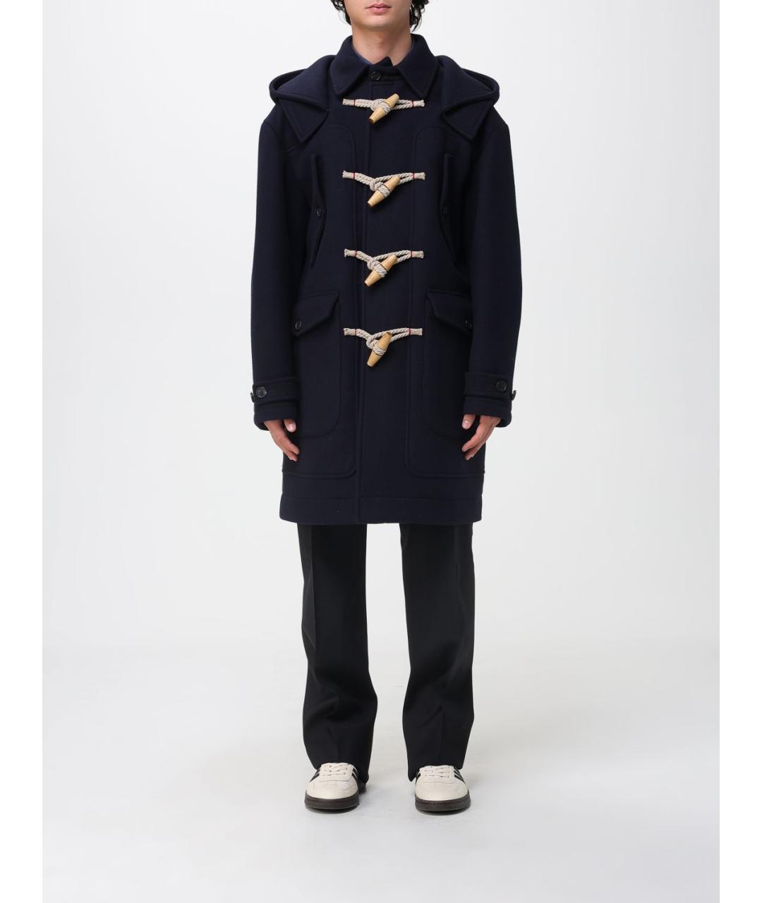 DSQUARED2 Синее шерстяное пальто, фото 2