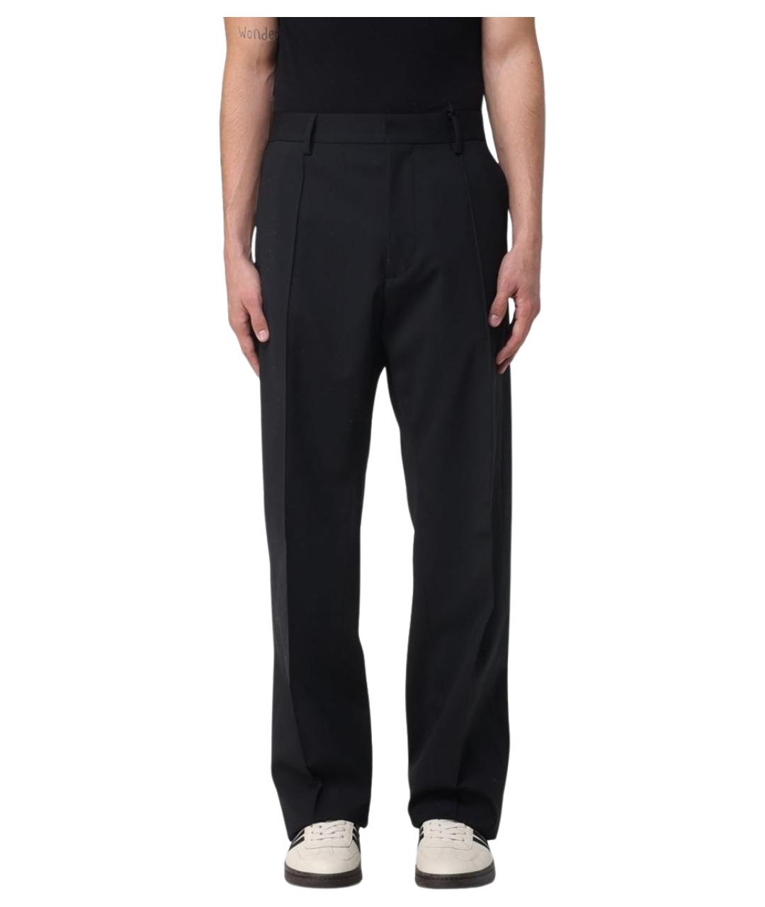 DSQUARED2 Черные шерстяные повседневные брюки, фото 1