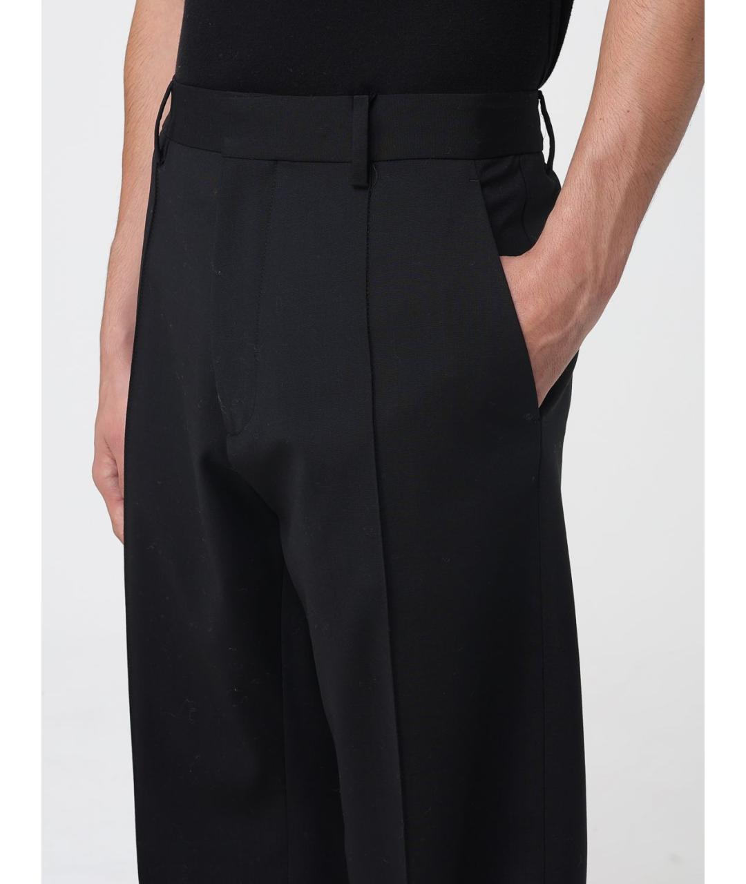 DSQUARED2 Черные шерстяные повседневные брюки, фото 3