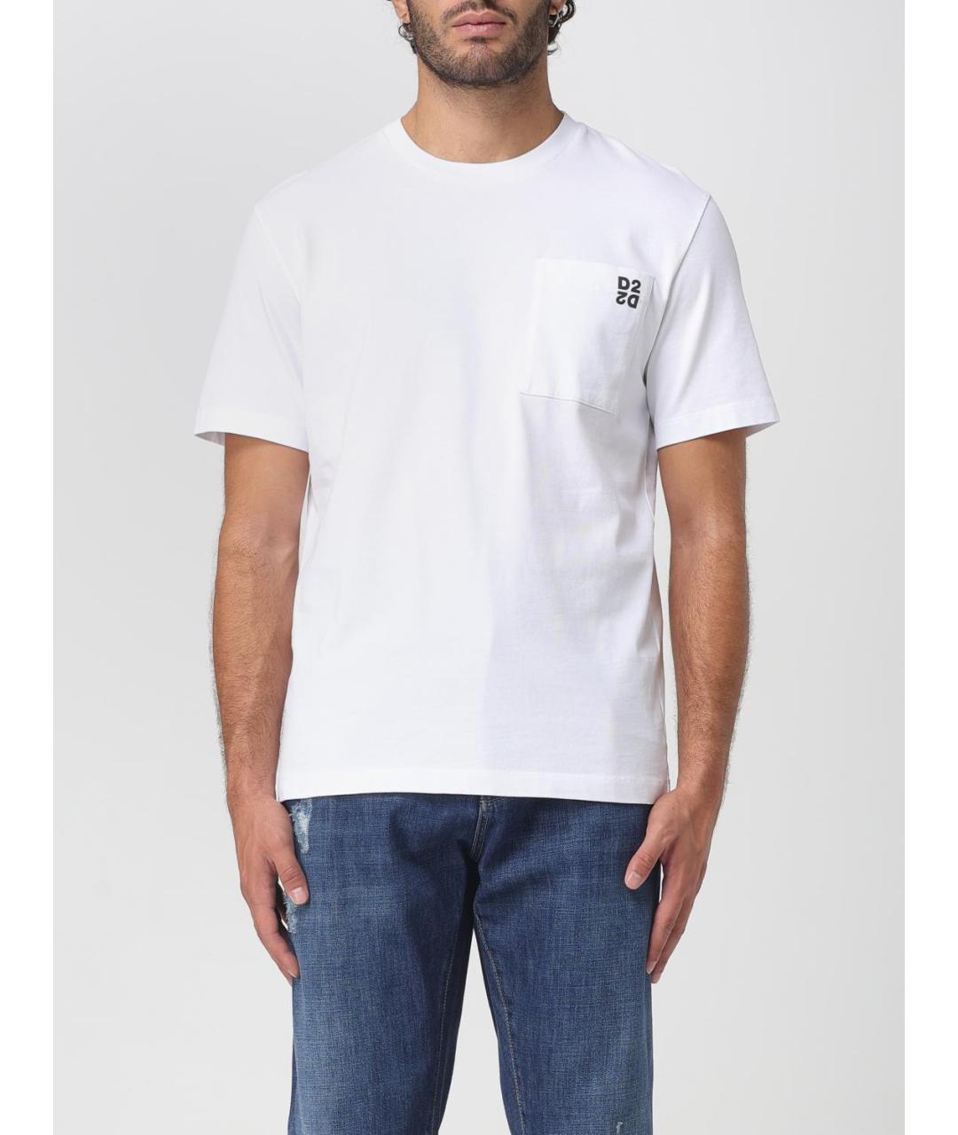 DSQUARED2 Белая хлопковая футболка, фото 2