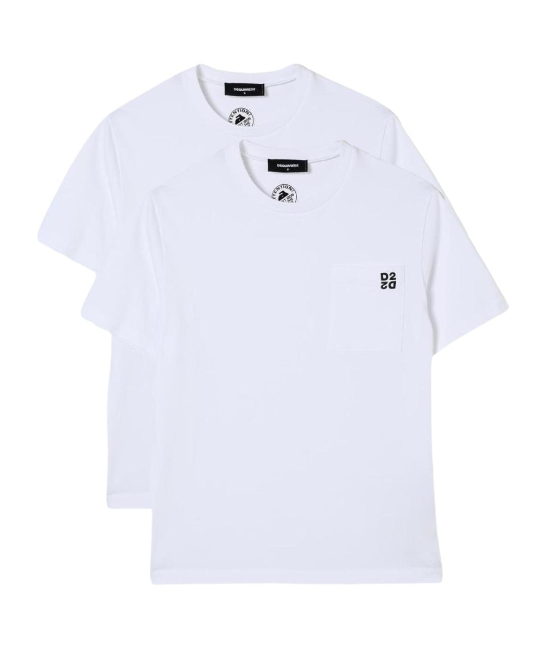 DSQUARED2 Белая хлопковая футболка, фото 1